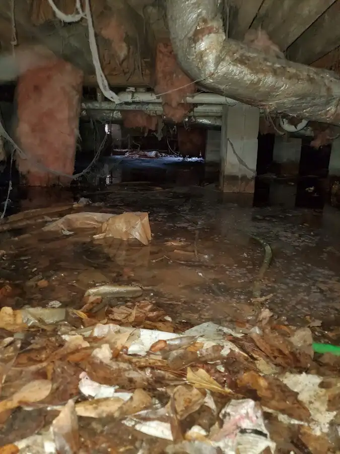 Crawl space flood assessment for Commercial Water Damage Restoration in Bella Vista